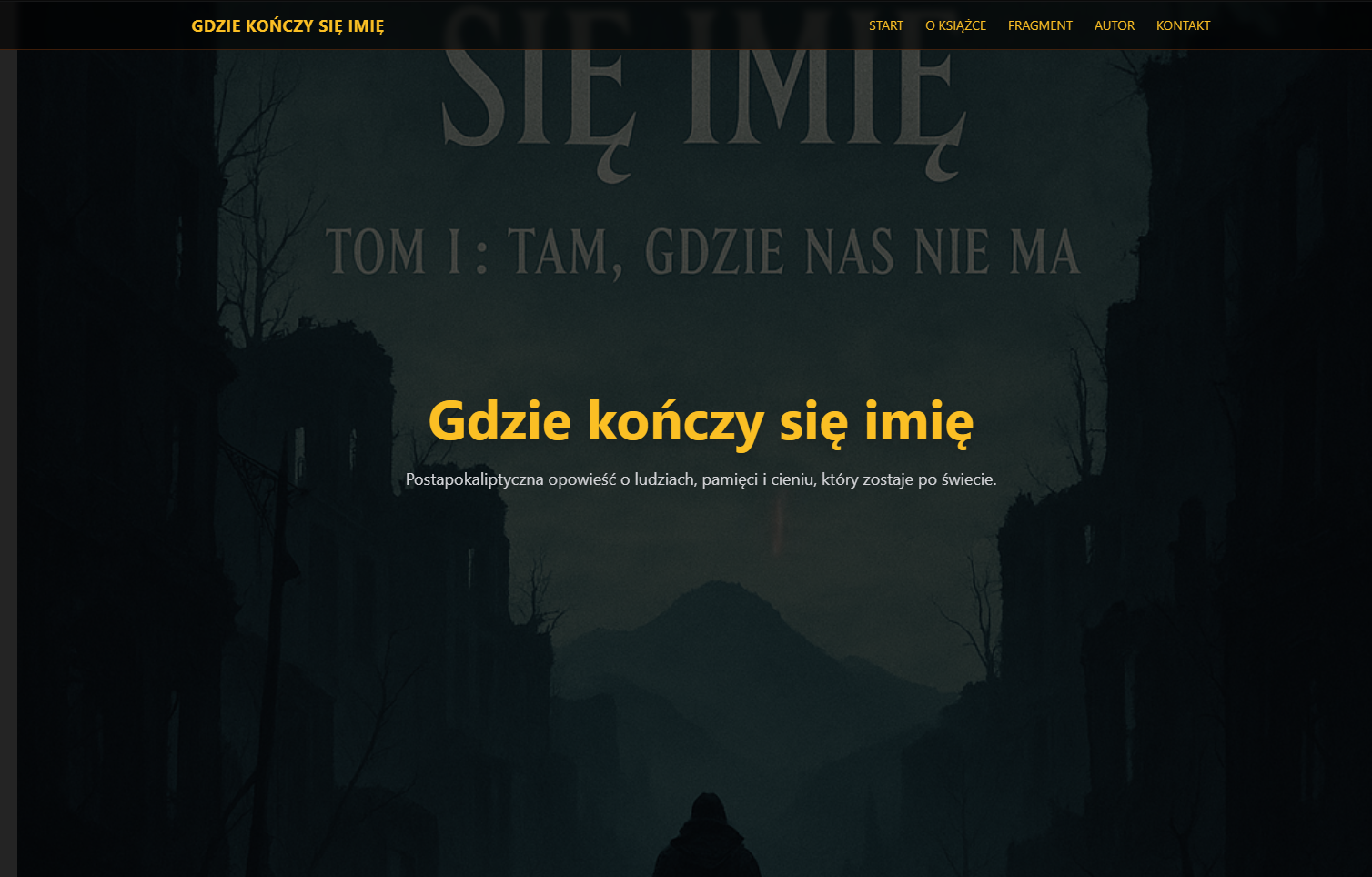 Landing page for Gdzie kończy się imię